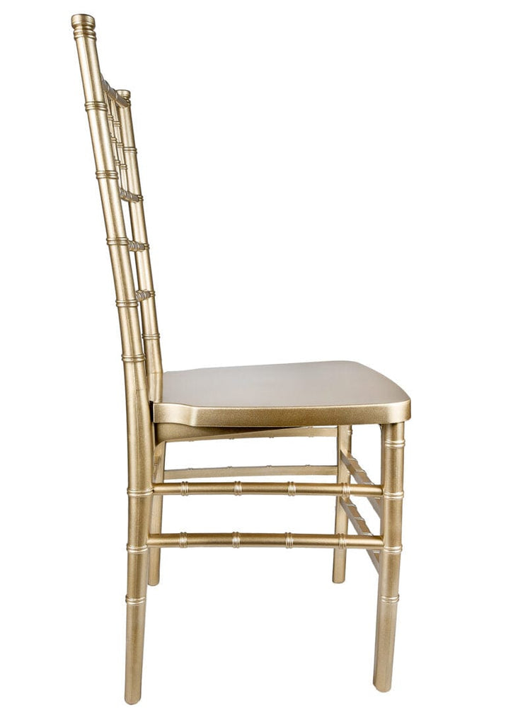 Sparkling Gold Champagne Solid-Color Core Heavy-Duty Resin Ballroom Chair