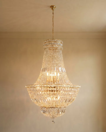 French Empire Crystal Chandelier Lighting - Great for the Dining Room, Foyer, Entry Way, Living Room! H50" X W30" - A93-CG/454/14LARGE