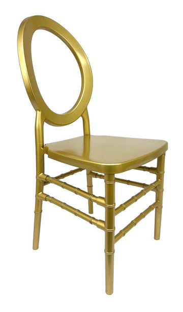 Gold Oval Ring Heavy-Duty Resin Chair