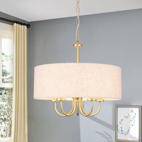 Gula 5 - Light Dimmable Drum Chandelier
