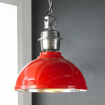 Industrial Enameled Shade Warehouse Pendant Large - F100-299