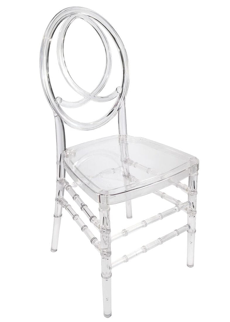 Clear Resin Crystal-Clear Infinity Chair - 4 Pack