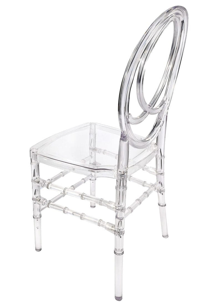 Clear Resin Crystal-Clear Infinity Chair - 4 Pack