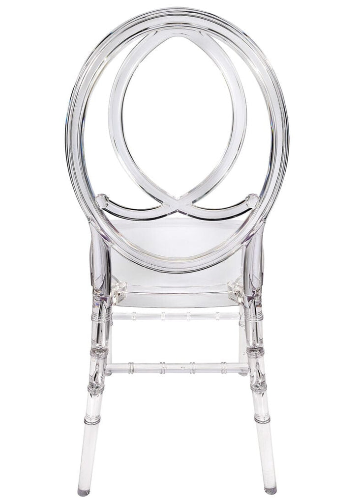 Clear Resin Crystal-Clear Infinity Chair - 4 Pack