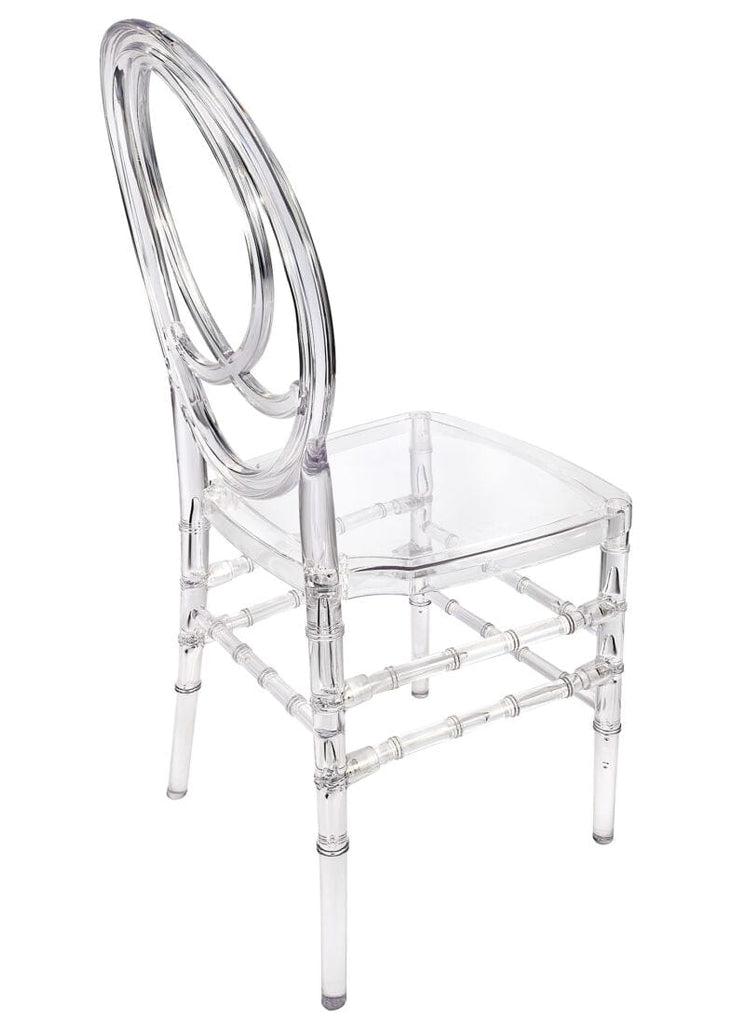 Clear Resin Crystal-Clear Infinity Chair - 4 Pack