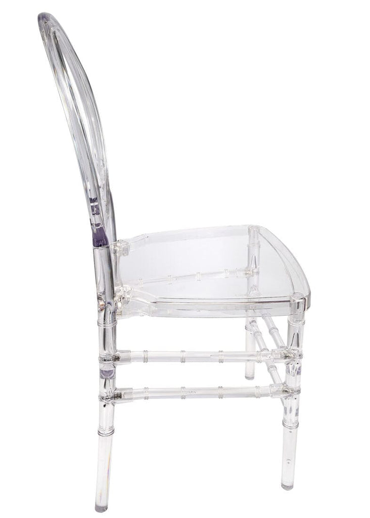 Clear Resin Crystal-Clear Infinity Chair - 4 Pack