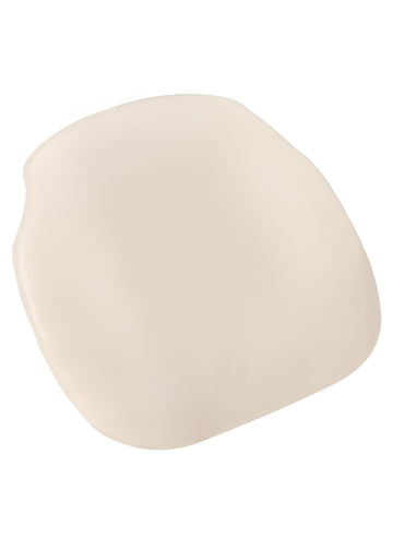 Large Ivory Vinyl 1.75" Thick Cross Back Cushion