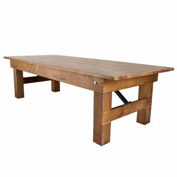 Kids 72″ x 30″ (6 Foot ) Chestnut Finish Rectangle Straight Leg Farm Table