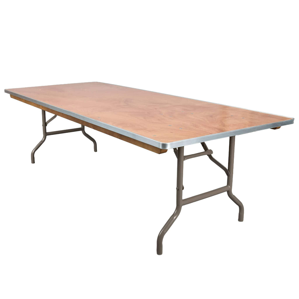 Rectangle Heavy Duty Natural Plywood Folding Banquet Table