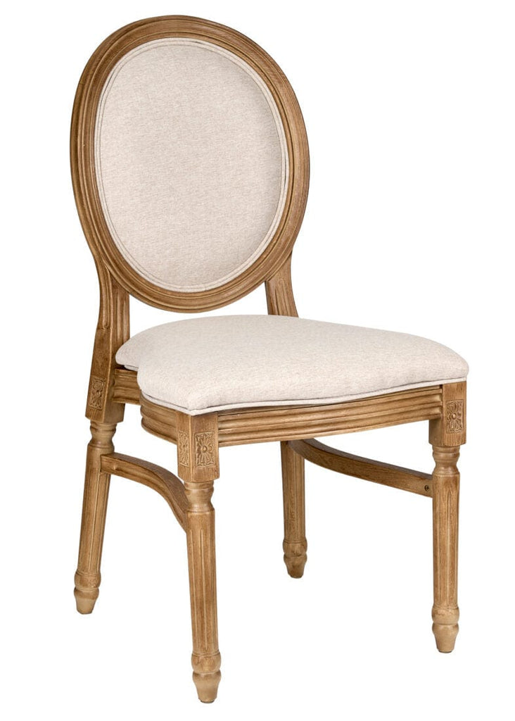 Resin Louis Pop Chair Tweed Fabric Back and Seat