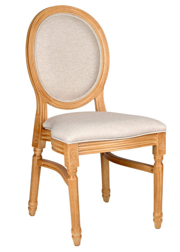 Resin Louis Pop Chair Tweed Fabric Back and Seat