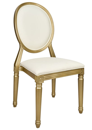 Resin Louis Pop Chair Vinyl Back and Seat