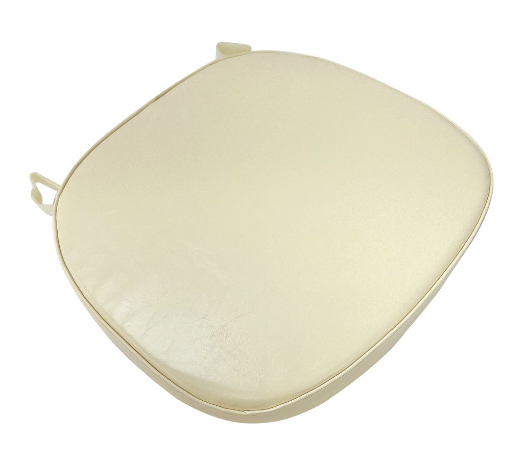 Ivory Vinyl Thick Cross Back Cushion
