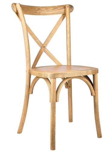 Heavy-Duty Wood Cross Back Chair