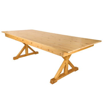 96″ x 40″ (8 Foot) Rectangle X Leg Wood Farm Table
