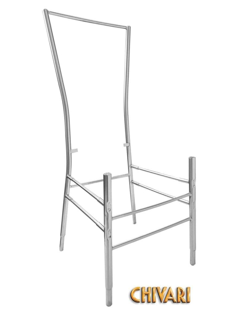 Sparkling Pearl White Resin Steel-Core Ballroom Chair