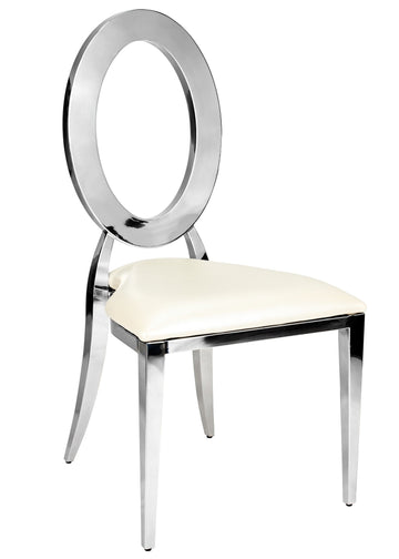 Stainless Steel O Chair, Frame with Vinyl Seat
