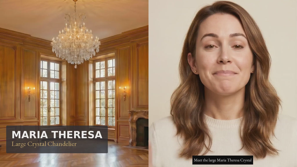 Large Foyer Maria Theresa Crystal Chandelier H60 Silver - Product Video