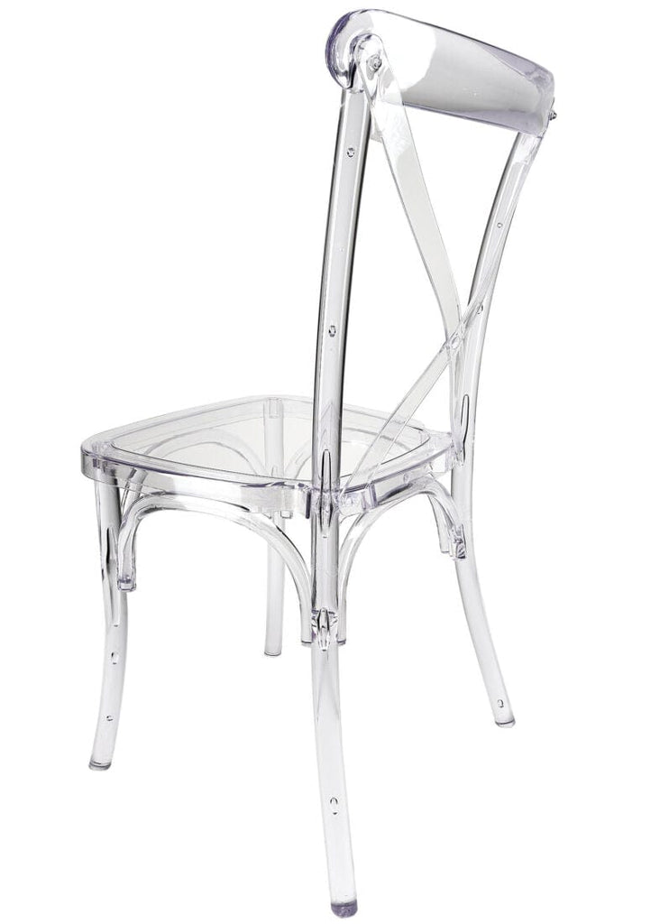 Clear Resin Crystal-Clear Cross Back Chair