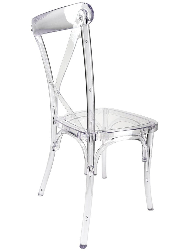Clear Resin Crystal-Clear Cross Back Chair