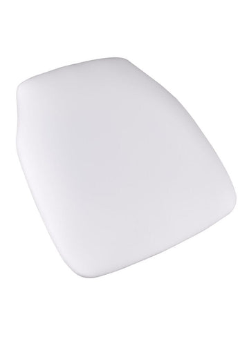 Pure White 1.75" Thick Vinyl Panel Ballroom Chair Cushion