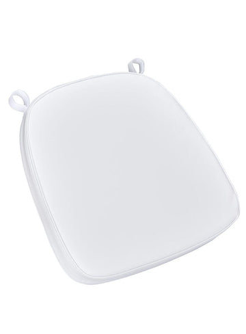 Pure White 2.0" Thick Vinyl Ballroom Chair Cushion