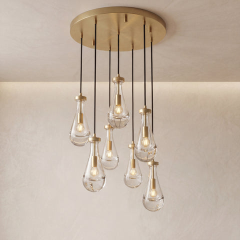 Inspired Rain Drop Style Chandelier – 18.5 Inch – Gold Finish