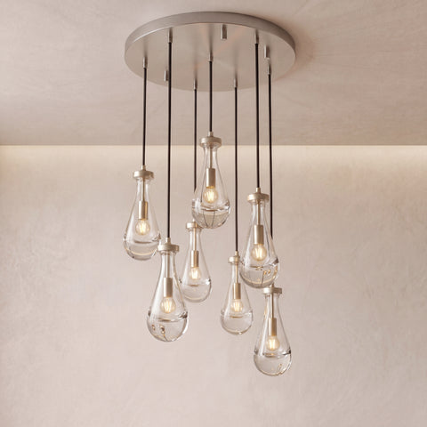 Inspired Rain Drop Style Chandelier – 18.5 Inch – Nickel Finish