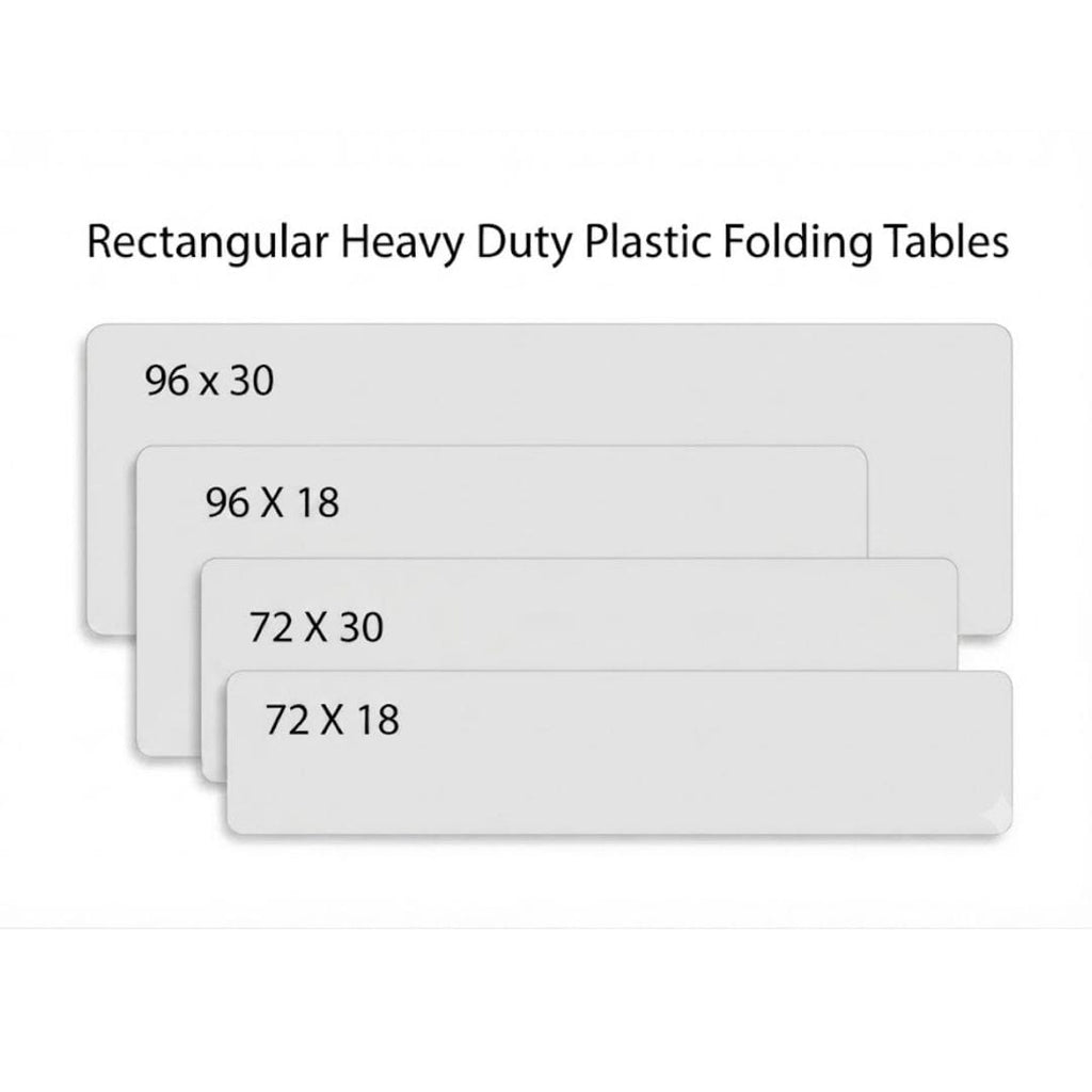 72" x 30" (6 Foot) Rectangle Heavy Duty Plastic Folding Table