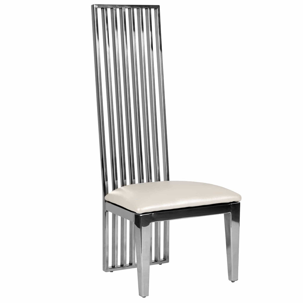 Kids Frame High Back Stainless Steel Chair with Vinyl Cushion