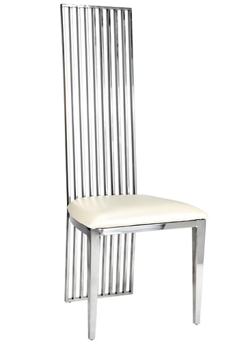 Stainless Steel High Back Chair, Frame, Vinyl Seat