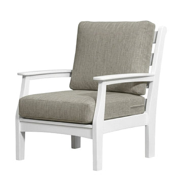 White Mayfield Outdoor Chair with Granite Cushions