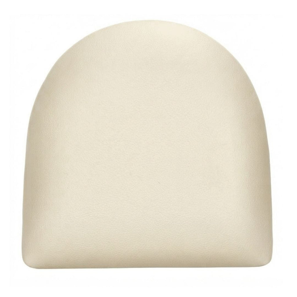 Silver Ladder Back Restaurant Bar Stool with Ivory Vinyl Seat