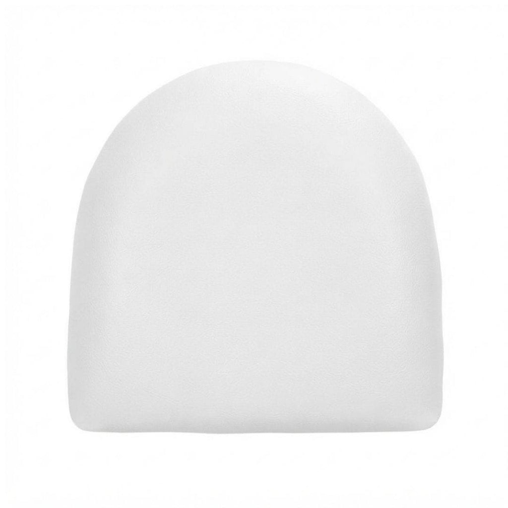 Black Ladder Back Restaurant Bar Stool with White Vinyl Seat