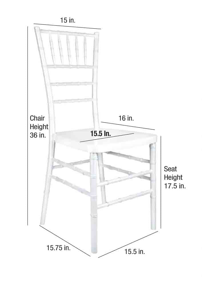 Sparkling Pearl White Resin Steel-Core Ballroom Chair