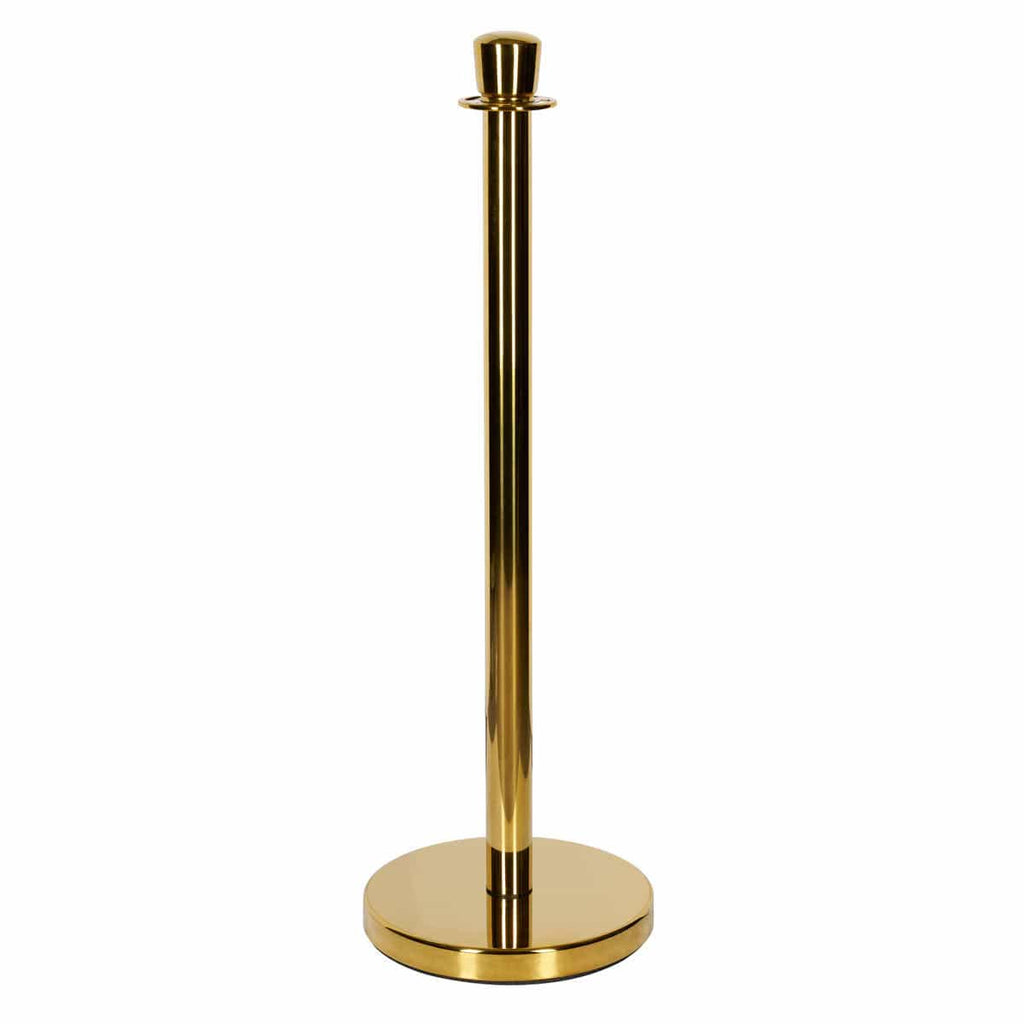 Polished Stanchion, Includes Weighted Base, Base Cover and Pole with Crown