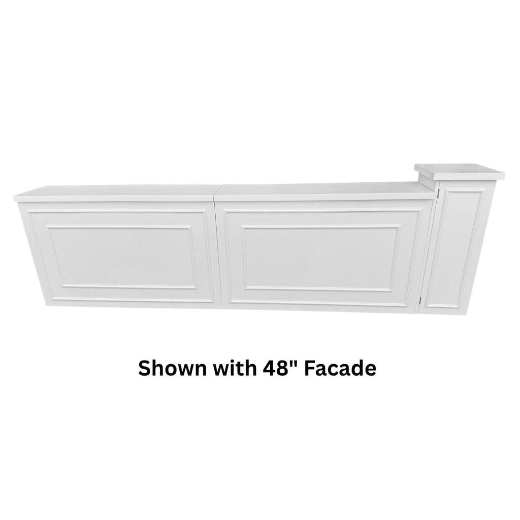 White 12" x 12" x 34" Portable Stage Facade Post with 14" x 14" Top
