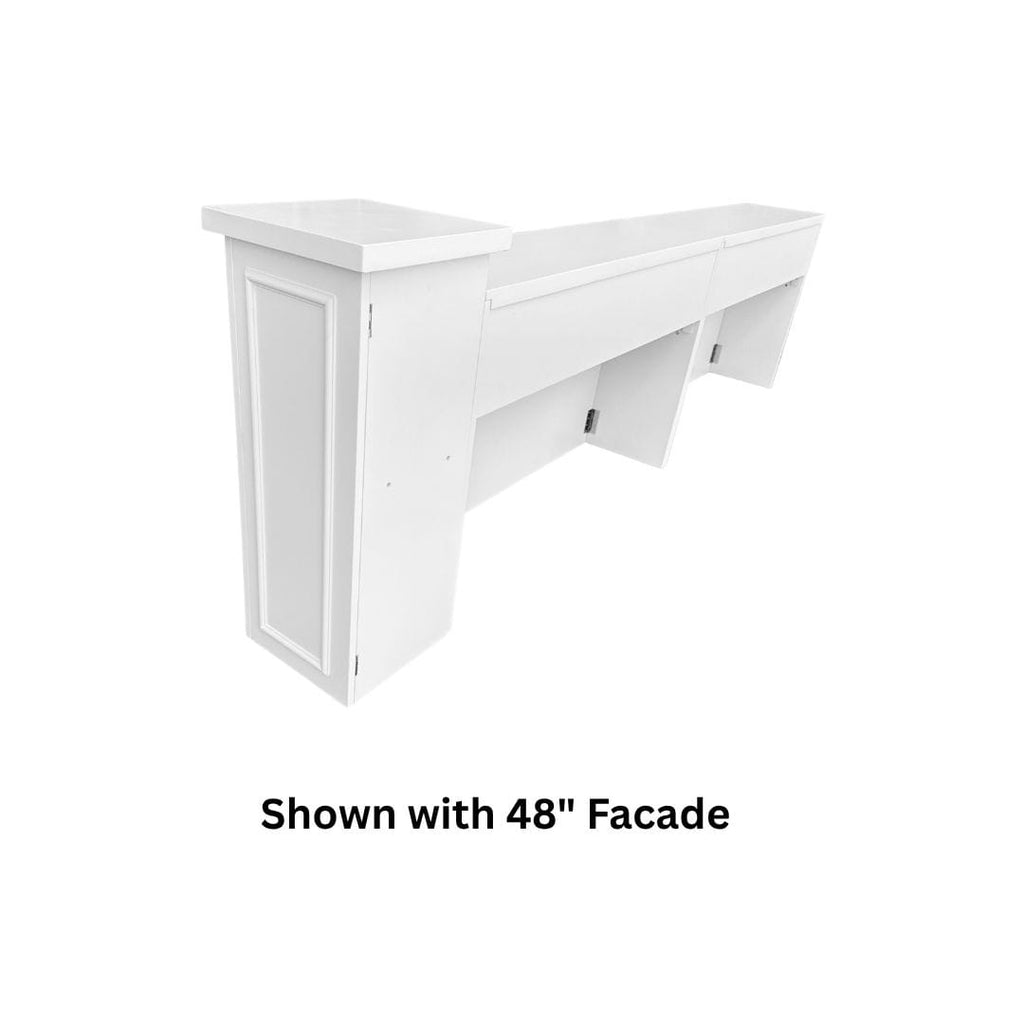 White 12" x 12" x 34" Portable Stage Facade Post with 14" x 14" Top