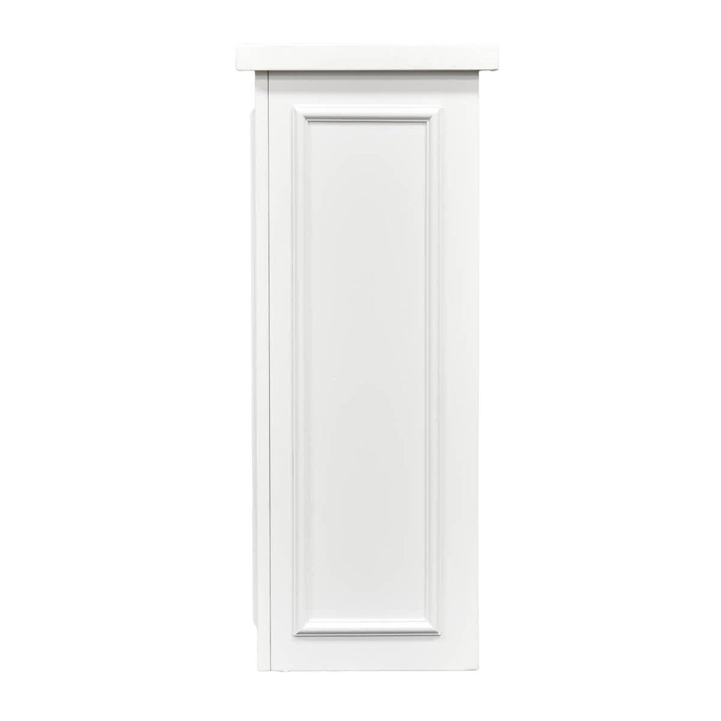 White 12" x 12" x 34" Portable Stage Facade Post with 14" x 14" Top