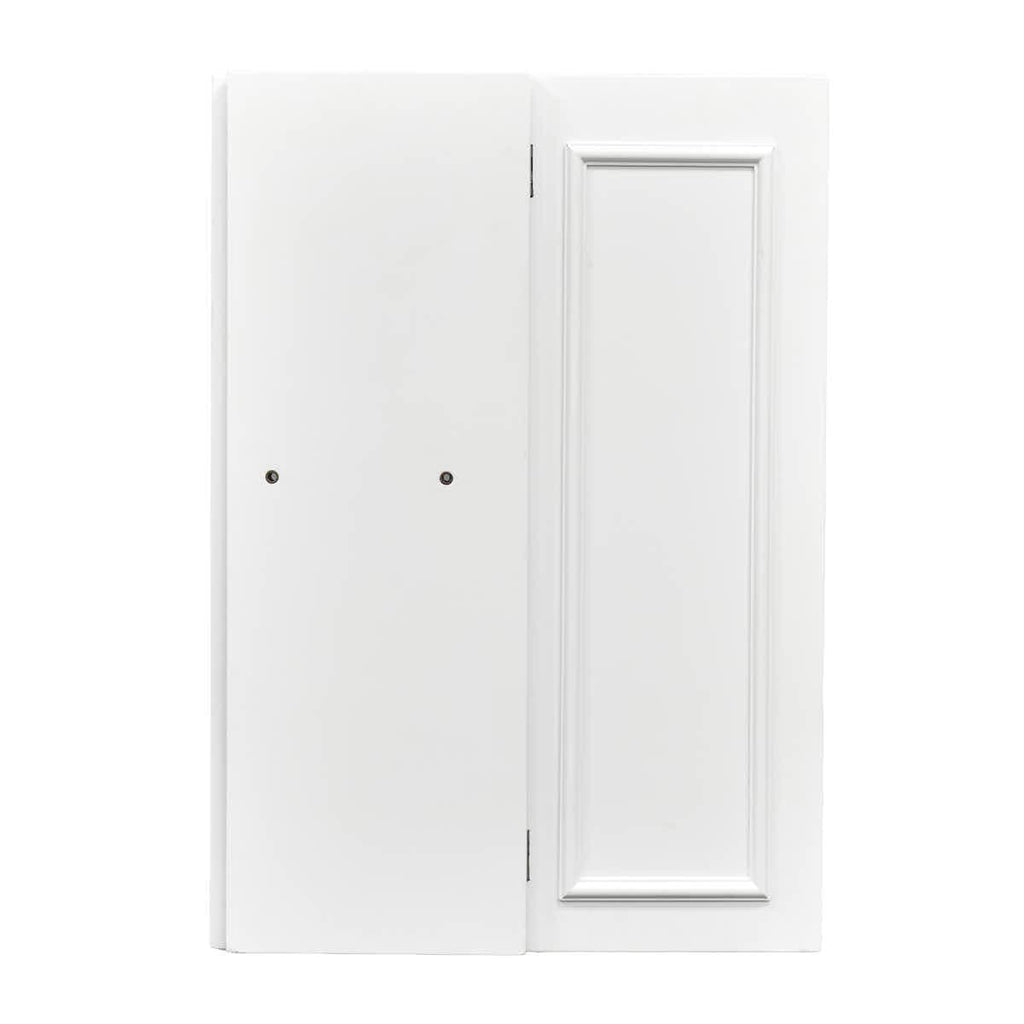 White 12" x 12" x 34" Portable Stage Facade Post with 14" x 14" Top