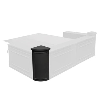 Black 12" x 12" x 34" Portable Rounded Stage Facade Post
