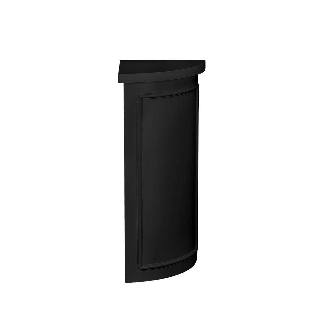 Black 12" x 12" x 34" Portable Rounded Stage Facade Post