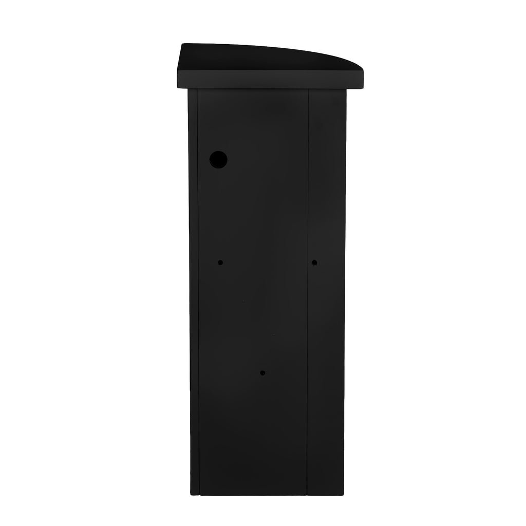 Black 12" x 12" x 34" Portable Rounded Stage Facade Post