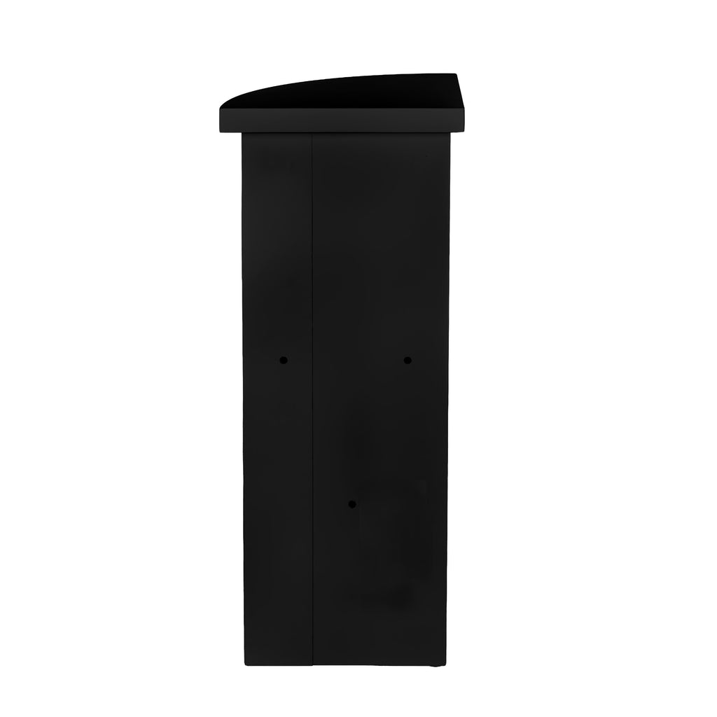 Black 12" x 12" x 34" Portable Rounded Stage Facade Post