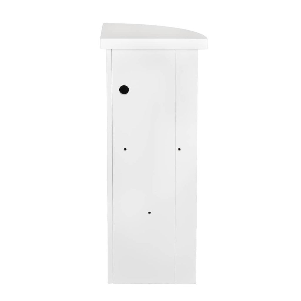 White 12" x 12" x 34" Portable Rounded Stage Facade Post