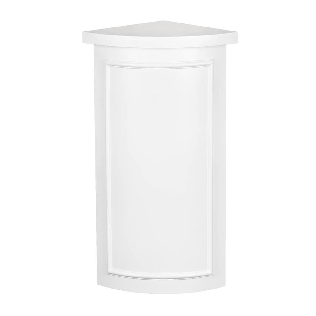 White 12" x 12" x 34" Portable Rounded Stage Facade Post