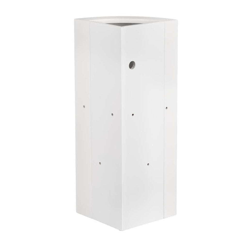 White 12" x 12" x 34" Portable Rounded Stage Facade Post