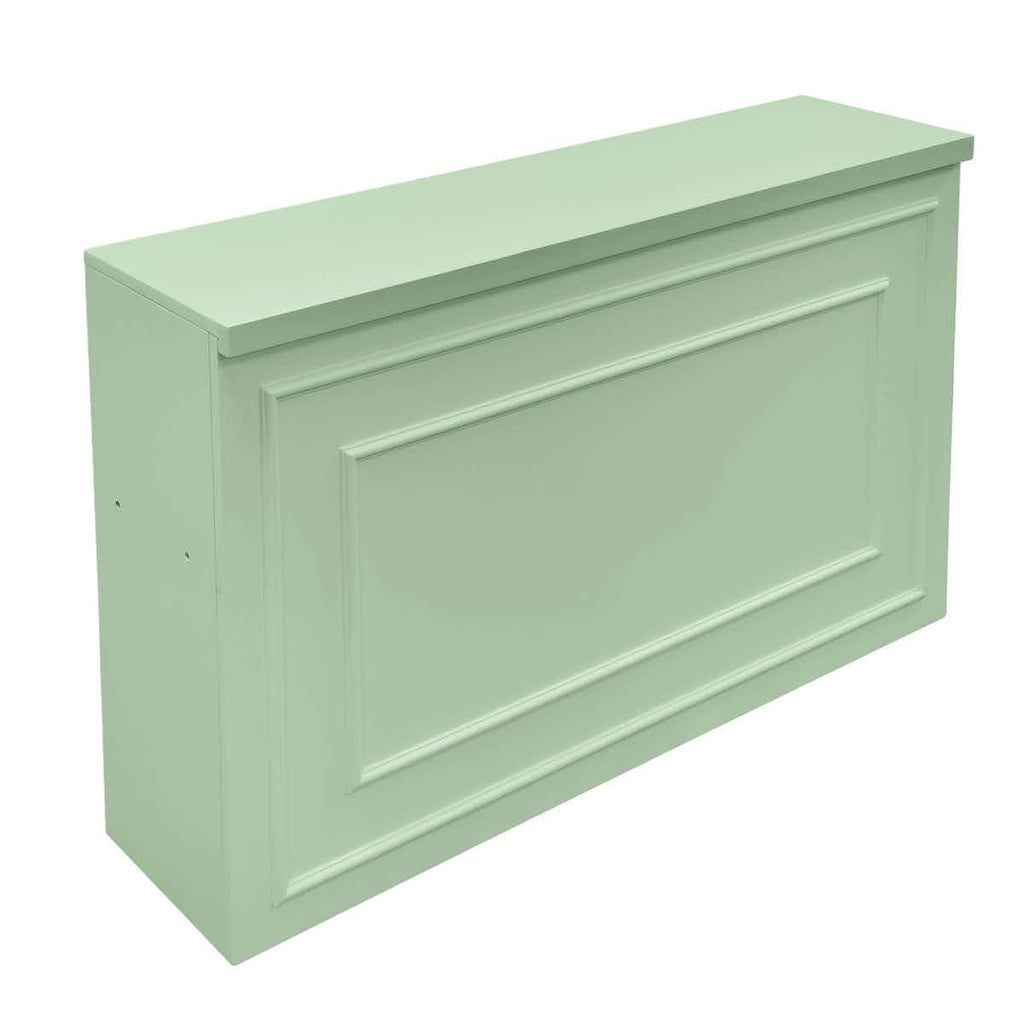 Sage Green 48" x 12" x 30" Portable Stage Facade with Front Overhang and Flush Sides