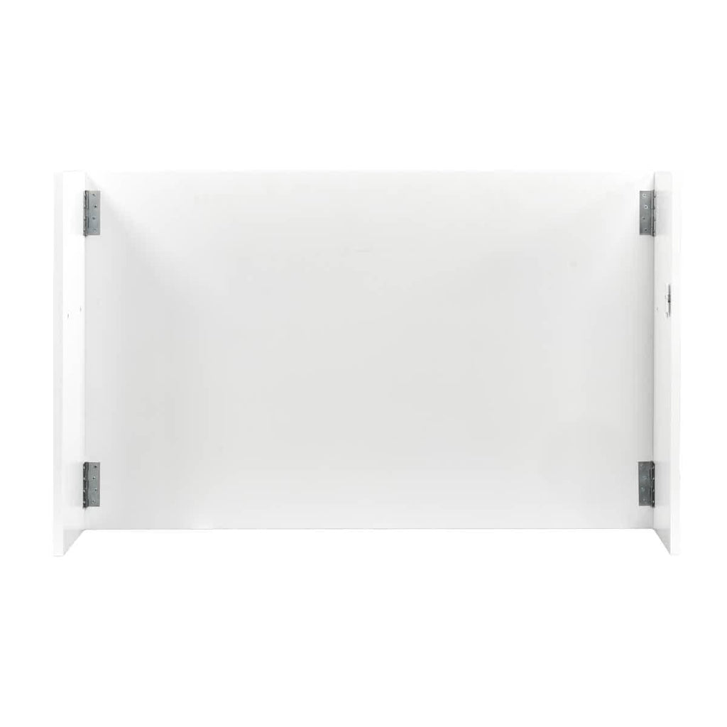 White 48" x 12" x 30" Portable Stage Facade with Front Overhang and Flush Sides