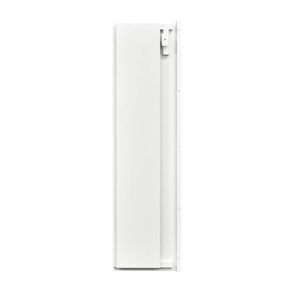 White 48" x 12" x 30" Portable Stage Facade with Front Overhang and Flush Sides